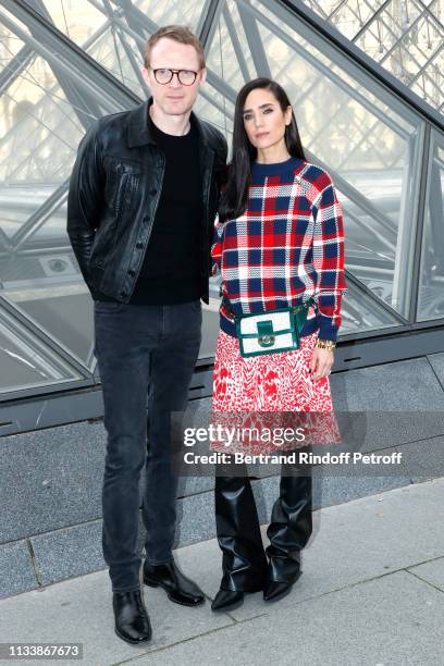 Paul Bettany and Jennifer Connelly attend the Louis Vuitton show as part of the Paris Fashion Week Womenswear Fall/Winter 2019/2020 on March 05, 2019...