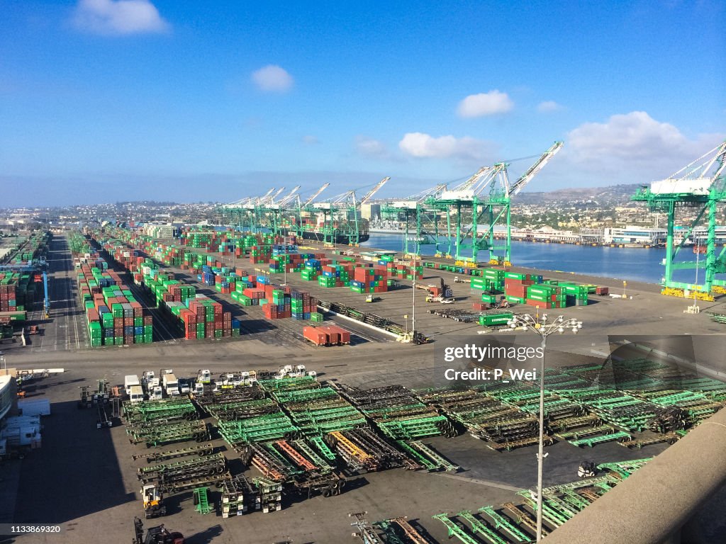 Port of Los Angeles from above