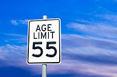 Ageism discrimination social issue sign concept