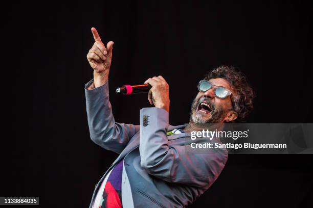 Fito Paez performs during the second day of Lollapalooza Buenos Aires 2019 at Hipodromo de San Isidro on March 30, 2019 in Buenos Aires, Argentina.