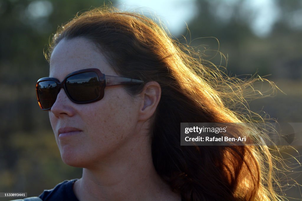 Red hair woman portrait