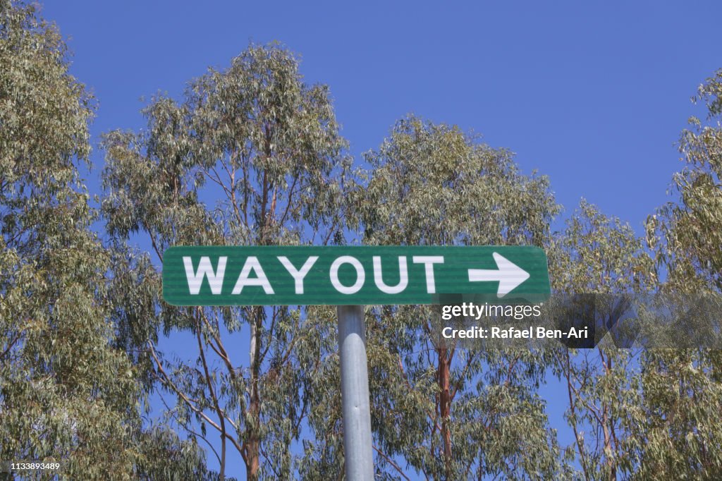 Way out sign