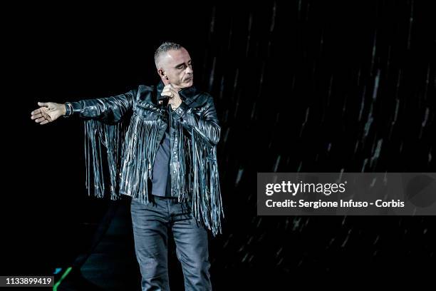Eros Ramazzotti performs on stage at Mediolanum Forum on March 5, 2019 in Milan, Italy.