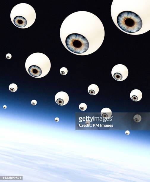 eyes in the sky - private viewing stock-fotos und bilder