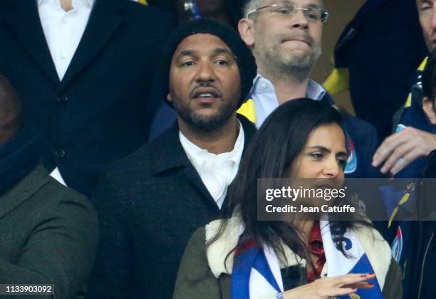 Olivier Dacourt attends the French League Cup final between Racing Club de Strasbourg Alsace and En Avant Guingamp at Stade Pierre Mauroy on March...