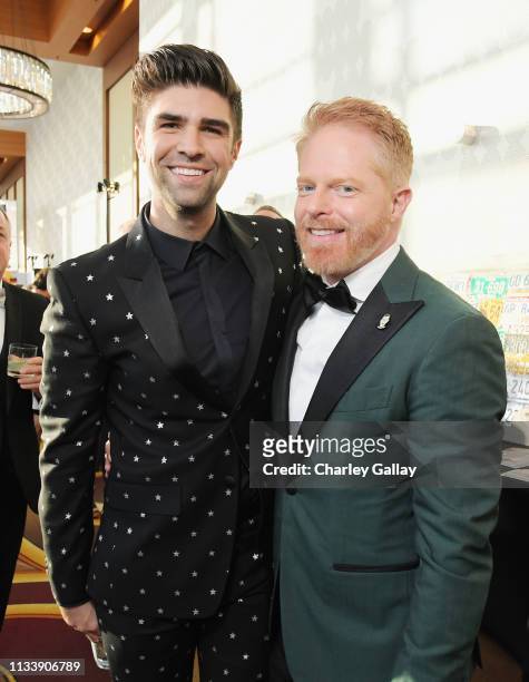 Justin Mikita and Jesse Tyler Ferguson attend The Human Rights Campaign 2019 Los Angeles Gala Dinner at JW Marriott Los Angeles at L.A. LIVE on March...