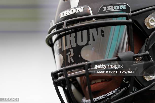 Trent Richardson of the Birmingham Iron prior to facing the San Antonio Commanders in an Alliance of American Football game at Legion Field on March...