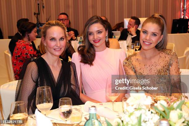 Editor-in-chief Gala Anne Meyer-Minnemann. Miranda Kerr, Victoria Swarovski during the Gruner+Jahr Spa Awards at Brenners Park-Hotel & Spa on March...