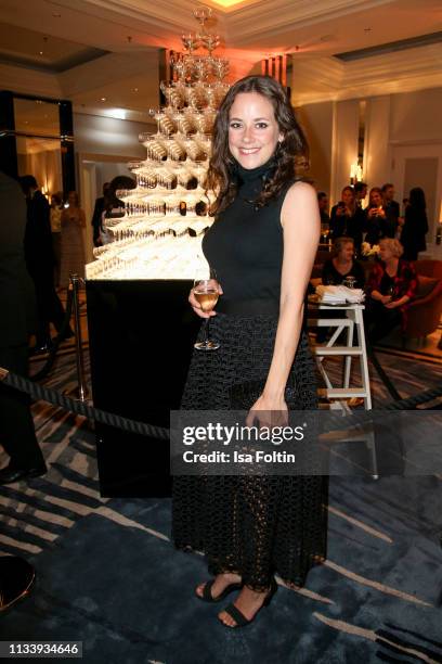 German actress Anja Knauer during the Ritz Carlton Berlin Re-Opening Party at Ritz Carlton on March 5, 2019 in Berlin, Germany.