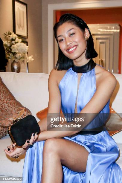 Model and influencer Anuthida Ploypetch during the Ritz Carlton Berlin Re-Opening Party at Ritz Carlton on March 5, 2019 in Berlin, Germany.