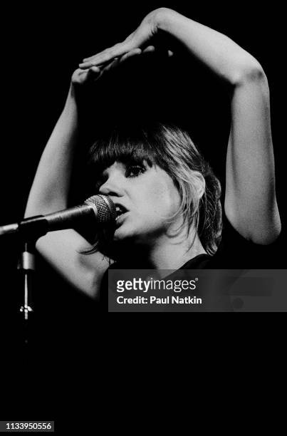 American Rock singer Annie Golden, of the group the Shirts, performs onstage at Gaspar's, Chicago, Illinois, October 20, 1979.
