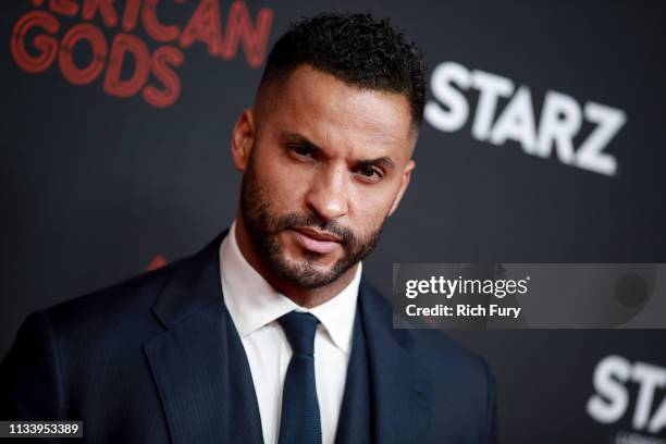 Ricky Whittle attends the premiere of STARZ's "American Gods" season 2 at Ace Hotel on March 05, 2019 in Los Angeles, California.