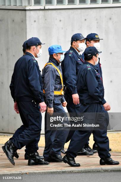 Carlos Ghosn leaves the Tokyo Detention House on March 06, 2019 in Tokyo, Japan. Held for more than three months, former chairman of Nissan Motor Co....