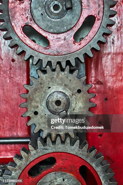red - piñón rueda dentada fotografías e imágenes de stock