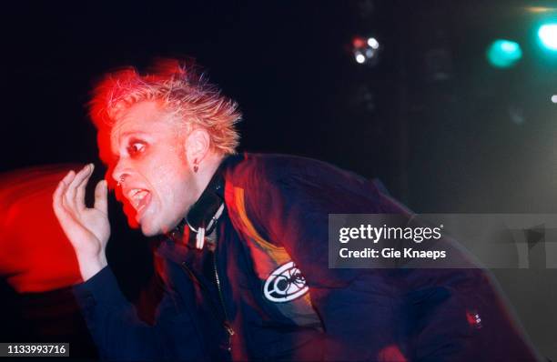 Keith Flint, The Prodigy, Vorst Nationaal, Brussel, Belgium, 5th May 1995.