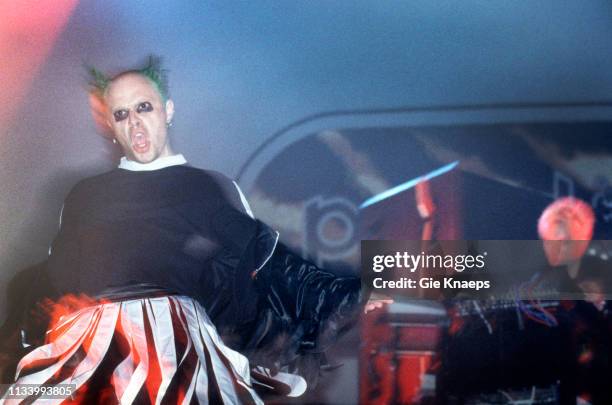 Keith Flint, Liam Howlett, The Prodigy, Torhout/Werchter Festival, Torhout, Belgium, 5th July 1996.