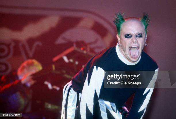 Keith Flint, Liam Howlett, The Prodigy, Torhout/Werchter Festival, Torhout, Belgium, 5th July 1996.