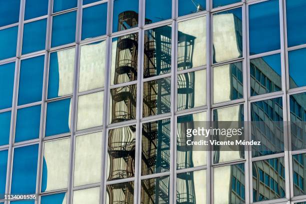 reflections in windows - futurista stock pictures, royalty-free photos & images