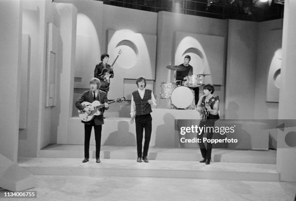 English rock group the Rolling Stones perform live on ABC Television's Thank Your Lucky Stars television show in Birmingham, England circa November...