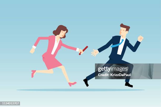 business relay - passing sport stock illustrations