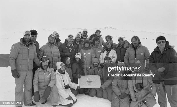 Brigitte Bardot during Greenpeace's campaign against the seal hunt, on the Labrador ice floes, Canada, 1st March 1977