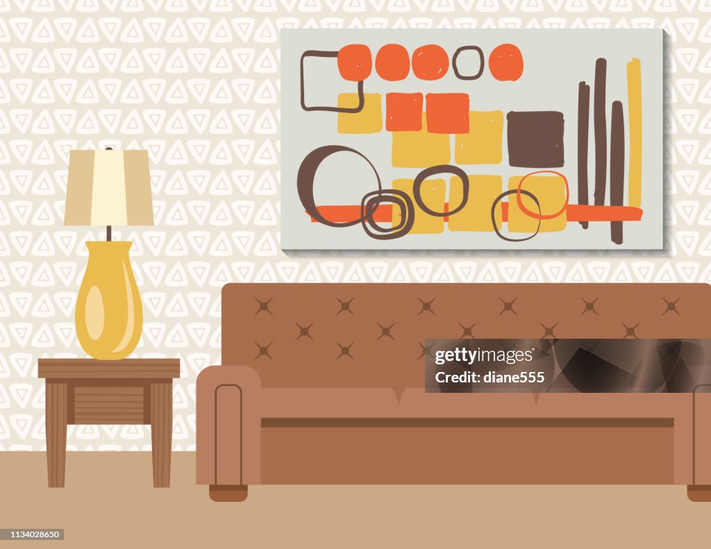 Living Room With Furniture And Accessories