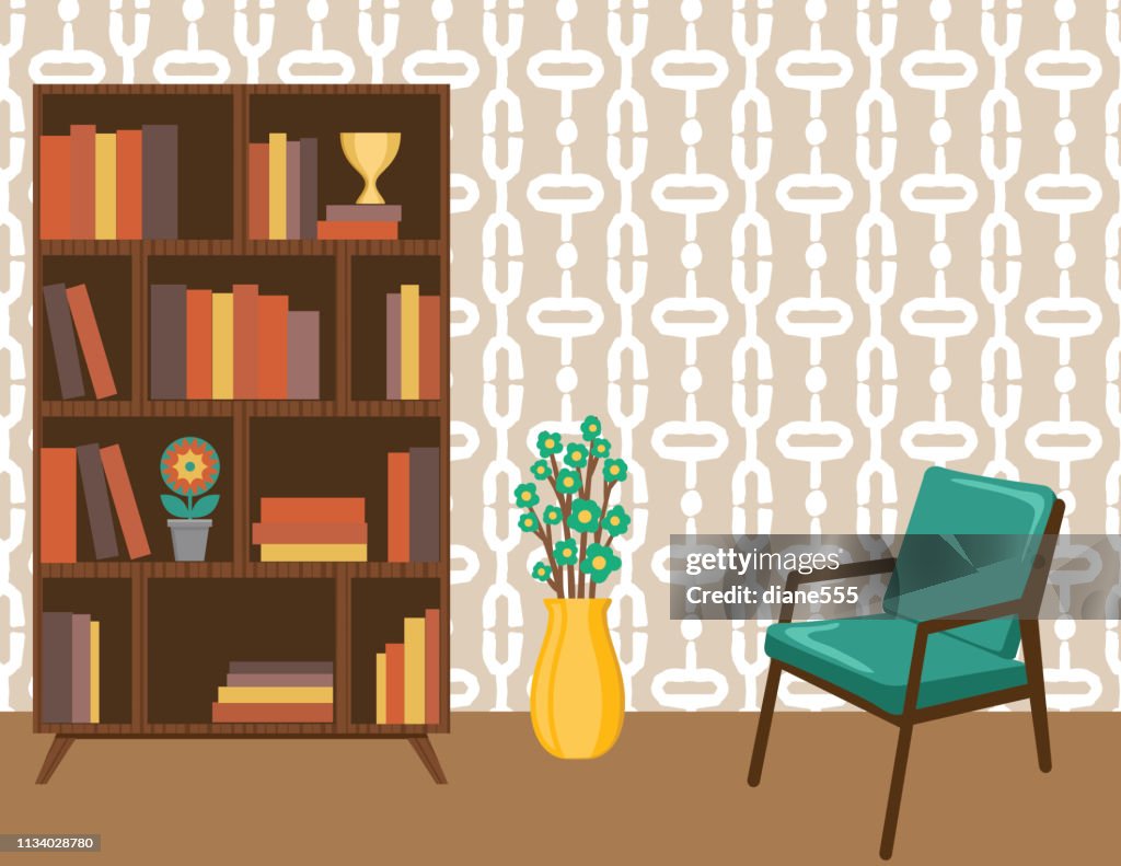 Living Room With Furniture And Accessories