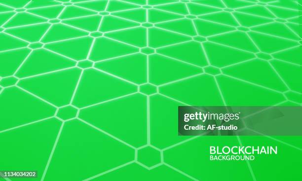 abstract blockchain network background - green artificial intelligence background eps stock illustrations