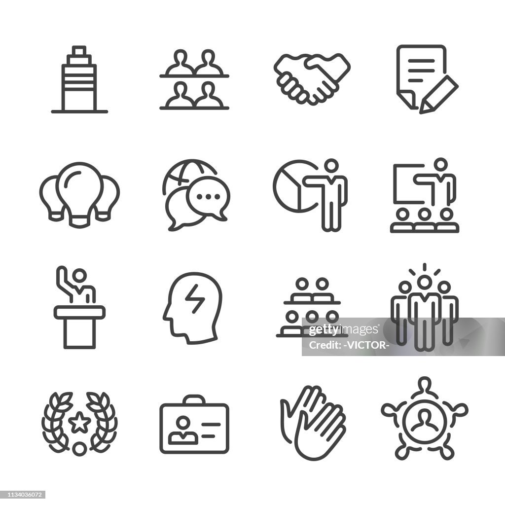 Business Convention Icons - Line Series