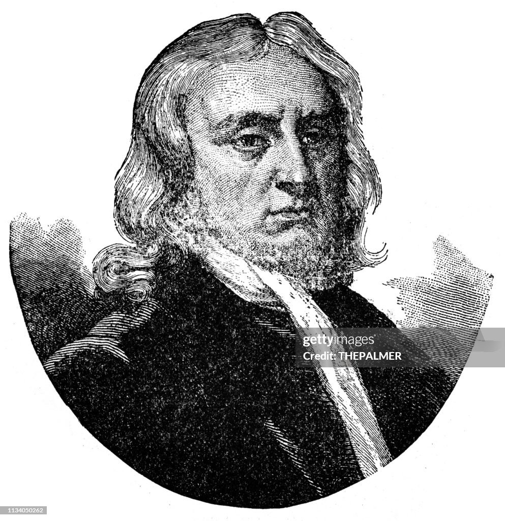 Isaac Newton engraving 1894