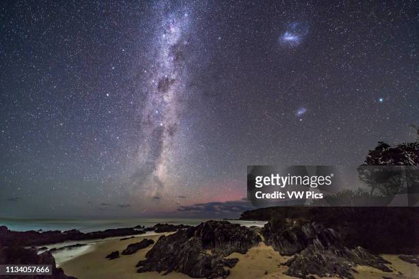 The wonders of the southern hemisphere sky rising over the Tasman Sea at Cape Conran, on the Gippsland Coast of Victoria Australia, on March 31, 2017...