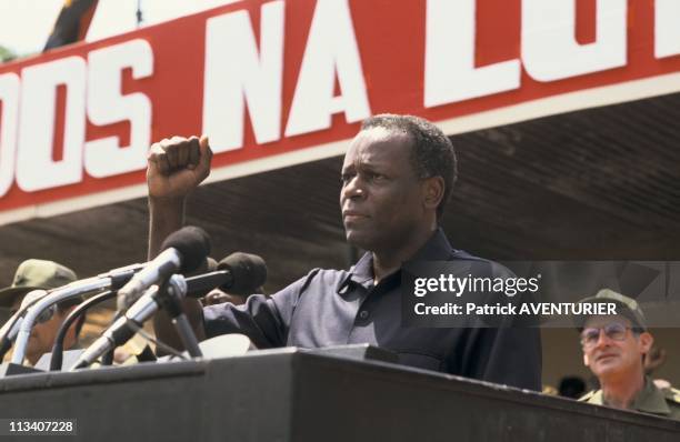 President Of Angola Jose Eduardo Dos Santos On January In Angola