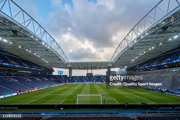 General view of Estadio do Dragao before the UEFA Champions League Round of 16 Second Leg match between FC Porto and AS Roma at Estadio do Dragao on...