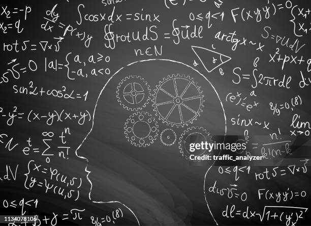 artificial intelligence - mathematical formula stock illustrations