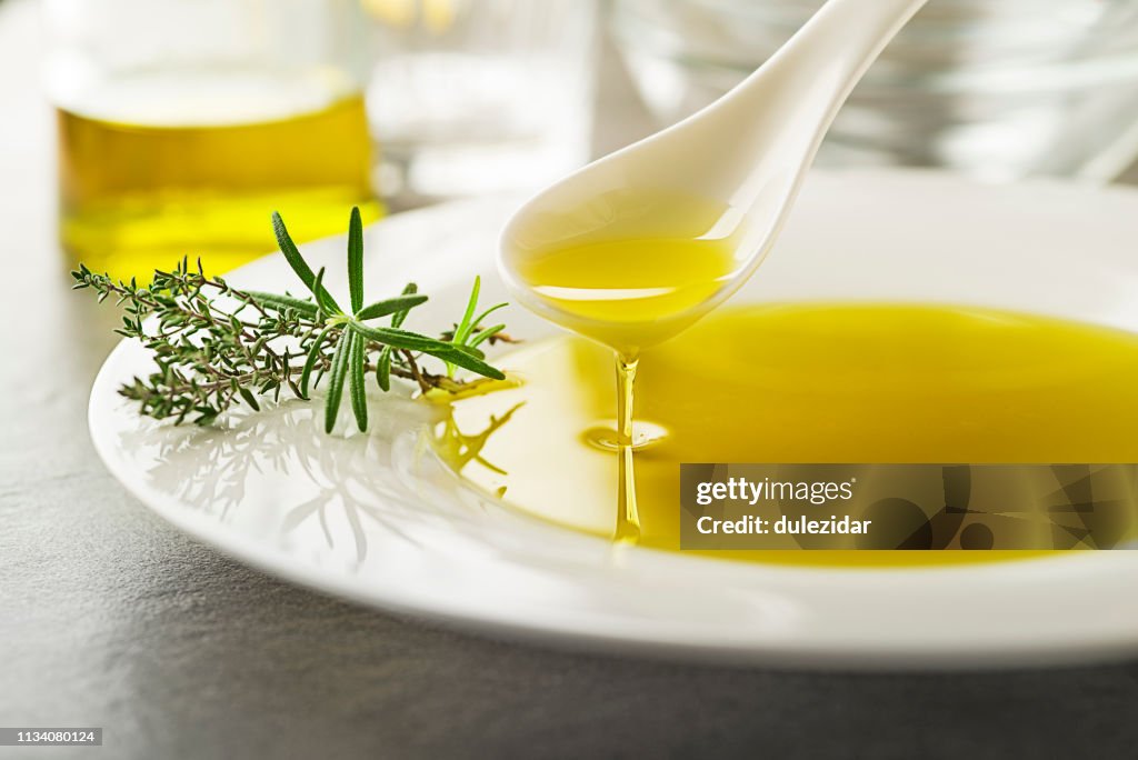 Olive oil with herbs