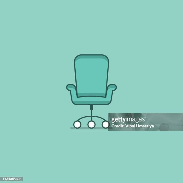 bürostuhl vektor - office chair stock-grafiken, -clipart, -cartoons und -symbole
