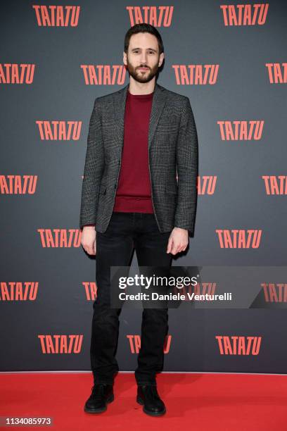 Jacopo Venturiero attends "TATATU" Cocktail Party on March 06, 2019 in Rome, Italy.