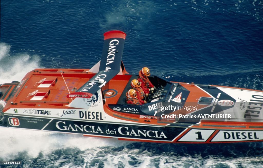 Offshore Race In Monaco With Stefano Casiraghi On May 21st, 1989 In Monaco