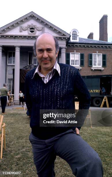 Director Carl Reiner on the set of the movie "Where's Poppa?" in May, 1970 in Long Island, New York.