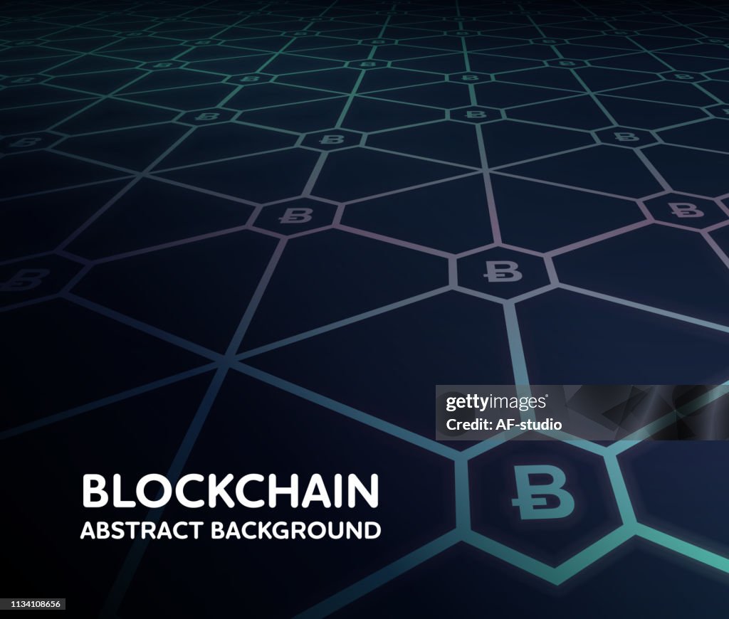 Abstract Blockchain Network Background High-Res Vector Graphic - Getty ...
