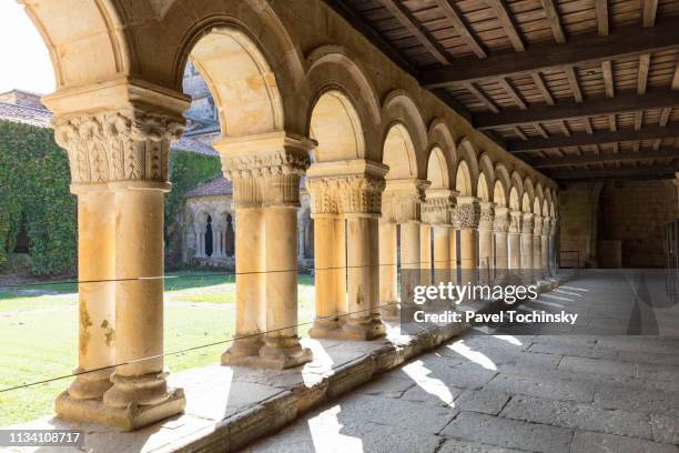 13th century collegiate church of santillana and a benedictine abbey, santillana del mar, spain, 2018 - ベネディクティン ストックフォトと画像