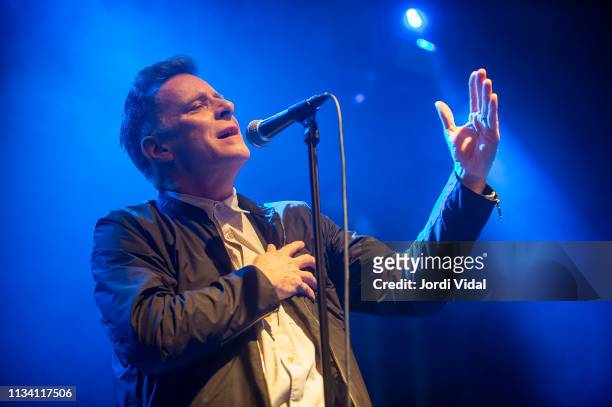Ricky Ross of Deacon Blue performs on stage at Sala Apolo on March 06, 2019 in Barcelona, Spain.