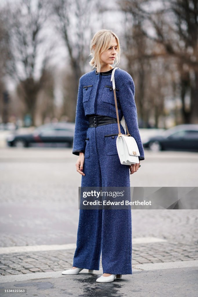 Street Style - Paris Fashion Week Womenswear Fall/Winter 2019/2020 : Day Nine