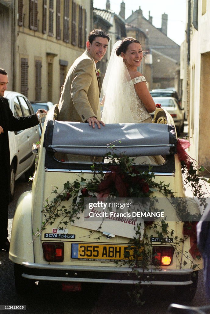 Wedding Robert Pires And Nathalie On April 13th, 1998 In France