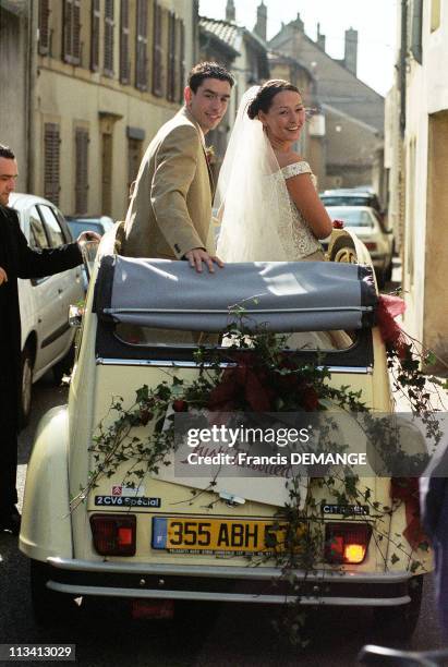 Wedding Robert Pires And Nathalie On April 13th, 1998 In France