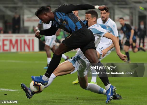 Keita Balde of FC Internazionale in action during the Serie A match between FC Internazionale and SS Lazio at Stadio Giuseppe Meazza on March 31,...