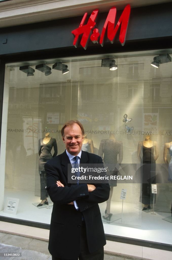 Stefan Persson, H&M Stores Ceo, Inaugurates His 1St Parisian Store On February 25th, 1998. In Paris,France