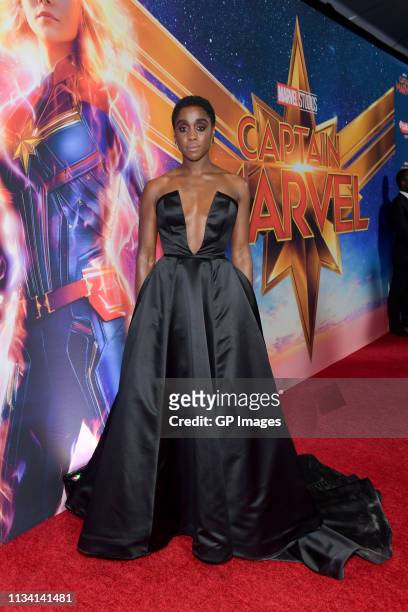 Actress Lashana Lynch attends the 'Captain Marvel' Canadian Premiere held at Scotiabank Theatre on March 06, 2019 in Toronto, Canada.
