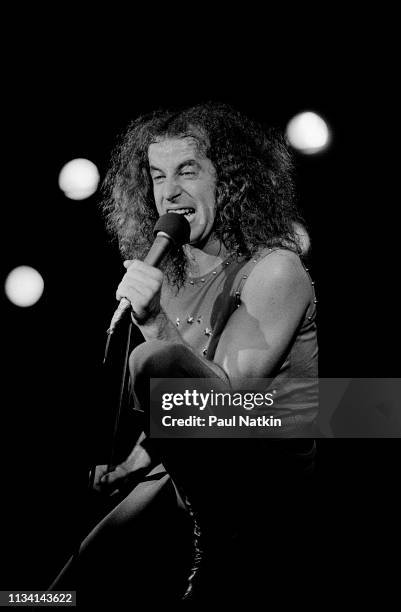 German Rock vocalist Klaus Meine, of the group Scorpions, performs onstage at the Aragon Ballroom, Chicago, Illinois, November 16, 1979.