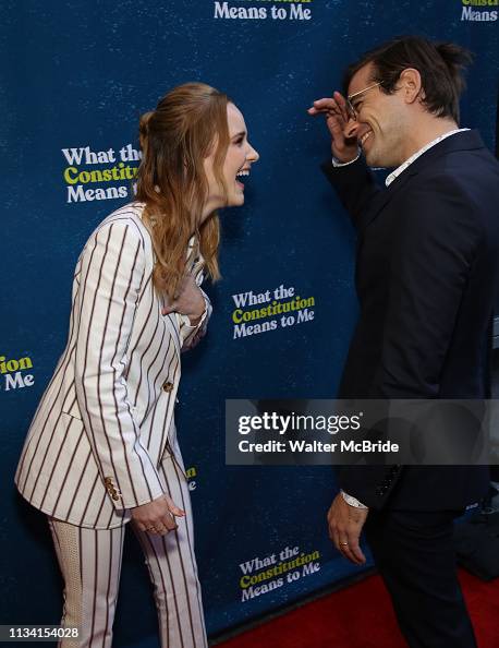 Rachel Brosnahan and Jason Ralph attend the Broadway Opening Night
